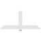 Ekena Millwork Eugene Architectural Grade PVC Gable Bracket, 72"W x 33"H x 2"D x 6"F, 11/12 Pitch GBP072X33X0206EUG00 - alternate 5